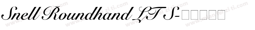 Snell Roundhand LT S字体转换